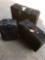 3 pieces. Assorted Black rolling luggage