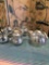 5 pieces. Assorted Stainless steel, Chrome on copper, etc tea pots