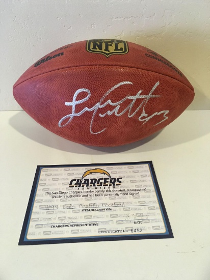 #93 SD Chargers Luis Castillo Defensive End signed NFL football, comes with certificate see pics