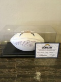 #80 SD Chargers Malcom Floyd Signed Football. With Certificate and case