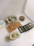 Lot. Assorted sets of coasters