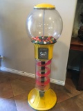 Vintage Beaver spiral 25¢ Gumball machine with keys and tray see pics