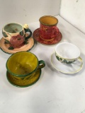 4 cups 4 saucers. Stamped see pics