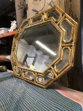 Octagon mirror 34” x 25”