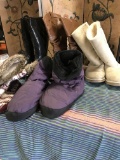 Assorted boots. 5 pair  large and size 9 woman’s boots