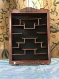 Vintage Oriental Wall cabinet. approximately 25