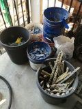 Lot Assorted Anchormate anchors/ holders 6 buckets & 1 bag