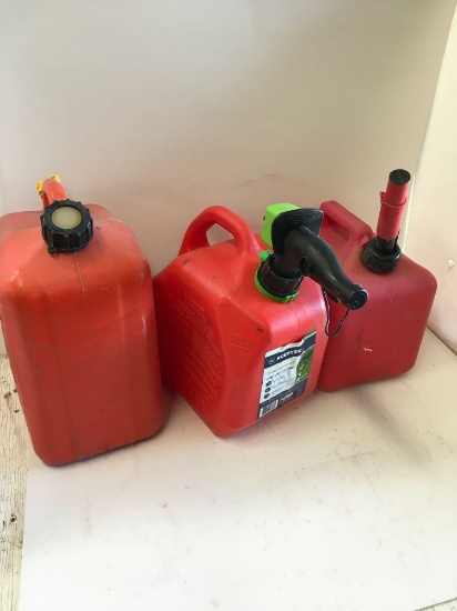 Gasoline containers 2) 2 gallon 1) 2.5 gallon