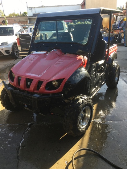 2005 Yamaha Rhino, With dump box, CUSTOM WINDSHIELD, S/S ROOF, tool box  !RUNS AND DRIVES!