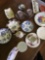 17 assorted cups, saucers, dishes, etc. see pics for stamps