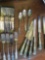 19 pieces. Vintage Gorham Electroplate Pat 1802 cutlery. 10) forks 3) spoons 6) knives 1) wood tray