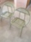 Rid-Jid Mid Century Wrought Iron Salterini Style Folding Hoop Chairs