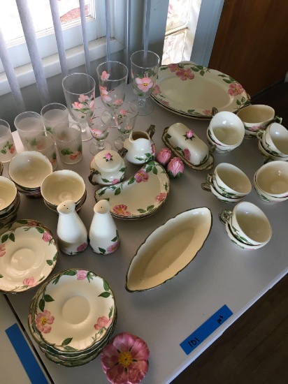 56 pieces. Vintage. Desert Rose Franciscan Earthenware and Made in the USA stamped china