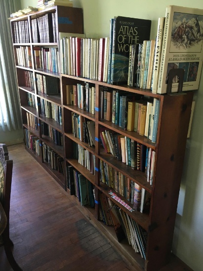 (2) Wood bookcases