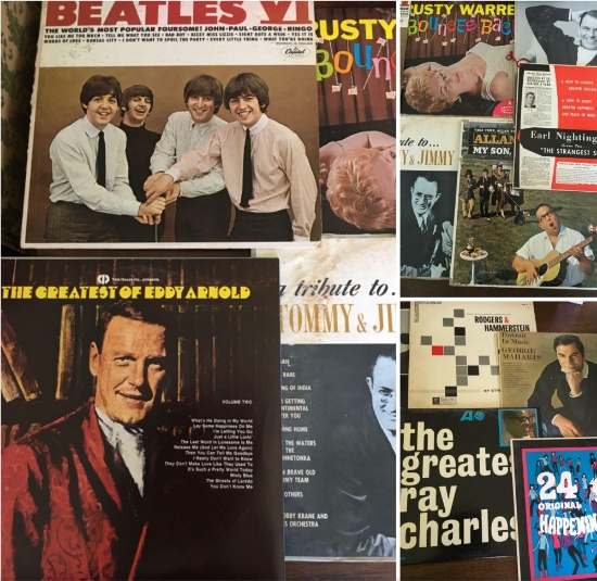 (11) Vintage, assorted vinyl records.