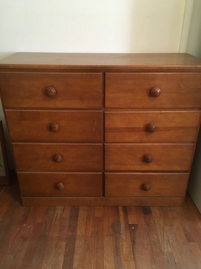 36" x 42" x 16", wood, 8 drawer dresser