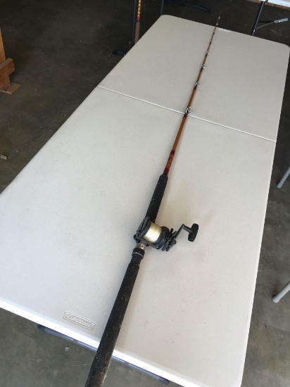 Vintage Hookem Built by Seeker fishing rod Triton Speed Master 6.1 Shimano reel