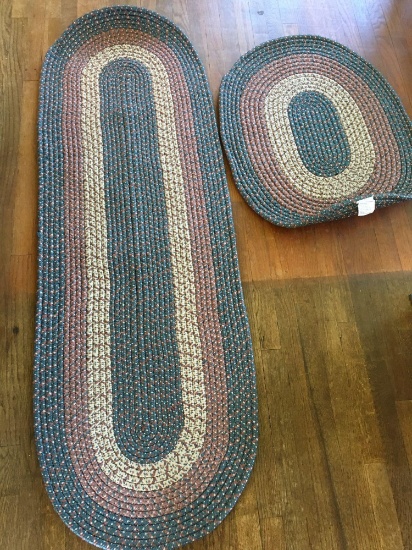 Set of multi area rugs. 59" x 28" & 29" x 23"