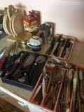 Lot of assorted cutlery, knives, & kitchen accessories