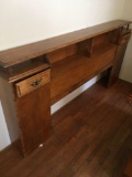 Wood, vintage two drawer bed frame/ cubby cabinet 40