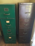 Vintage 4 drawer metal file cabinets. 1) Pacific Desk Company