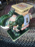 Ceramic Elephant, Oriental stand/table 22