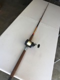 Vintage Skip Haag fishing rod and Triton reel