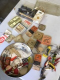 Vintage. Lot of assorted fishing items. Bait, weights, etc