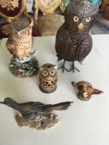 Owls 1) metal 1) stamped 1) no name, Mini #3 bird, Road runner by Stephanie