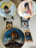 Vintage. De Grazia collectible plates. The Flower Boy, DeGrazia and his Mountain, The White Dove