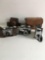 Camera Equip. Perfex, Argus cameras & Kodak M22 movie camera with cases.