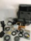 Camera Equip. Assorted camera lenses, accessories & bag