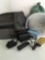 Camera Equip. Camera bag with camera, Light meter, Filters & assorted accessories
