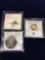 Commemorative Coins, Rep Of Liberia. Ronald Reagan 2004, Thomas Jefferson 2002, George W Bush 2000