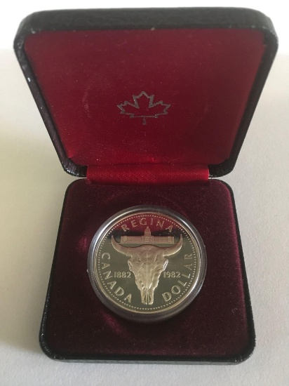 Regina Canada Silver dollar 1882 1982