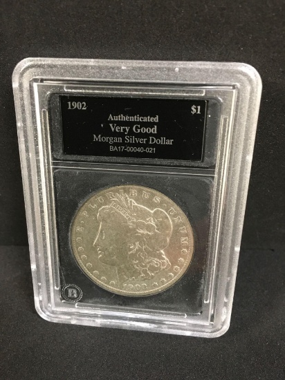 Morgan Silver Dollar 1902 Authenticated Very Good