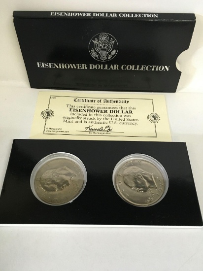 Eisenhower Silver Dollars 1971 set of 2