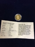 Republic of Liberia. Commemorative James K Polk coin, face value 50 dollars, 2002