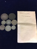 Foreign Coins, 8 pieces. Assorted Mexican coins