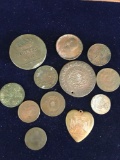 Foreign Coins 12 pieces. Assorted coins, etc