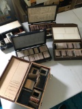 Camera Equip. Vintage slide boxes. Assorted slides included.