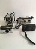 Camera Equip. Vintage Kodak: Instamatic, Duaflex, Ektanar Lens, Brownie Super 27, cameras