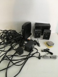 Electronics, Assorted cords, speakers, router and accessories