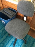 Office Chair, Sterlite Trash 54 Qt can , Fellowes PowerShred PS 40 paper shredder