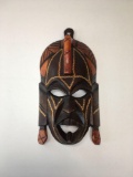 African Art, Hand carved tribal wall deco mask