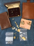 Men's Tie Pins, Cufflinks & (2) wallets