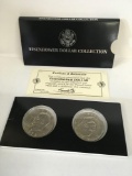 Eisenhower Silver Dollars 1972 set of 2