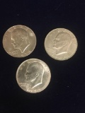Eisenhower Silver dollars 2) 1972 1) 1974