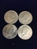 Kennedy Silver half dollars 1977, 1981, 1983, 1974