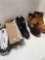 Timberland boots 11, woman?s boots 8, Converse men?s 8,